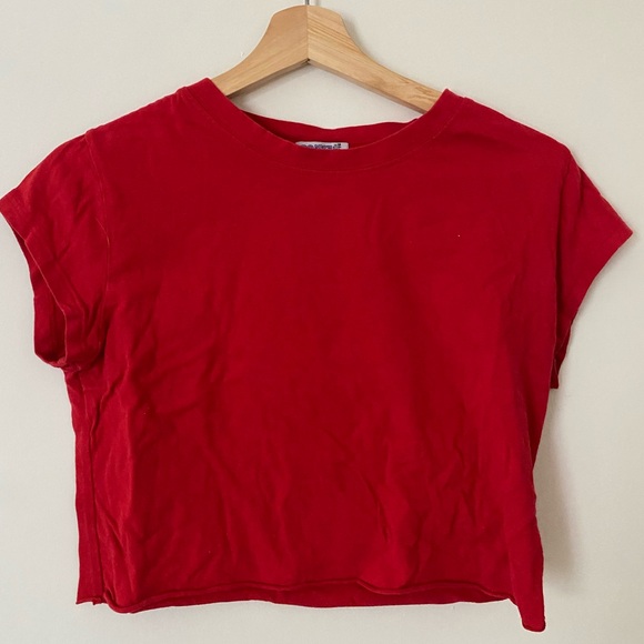 Vintage red crop top t-shirt - Picture 1 of 3
